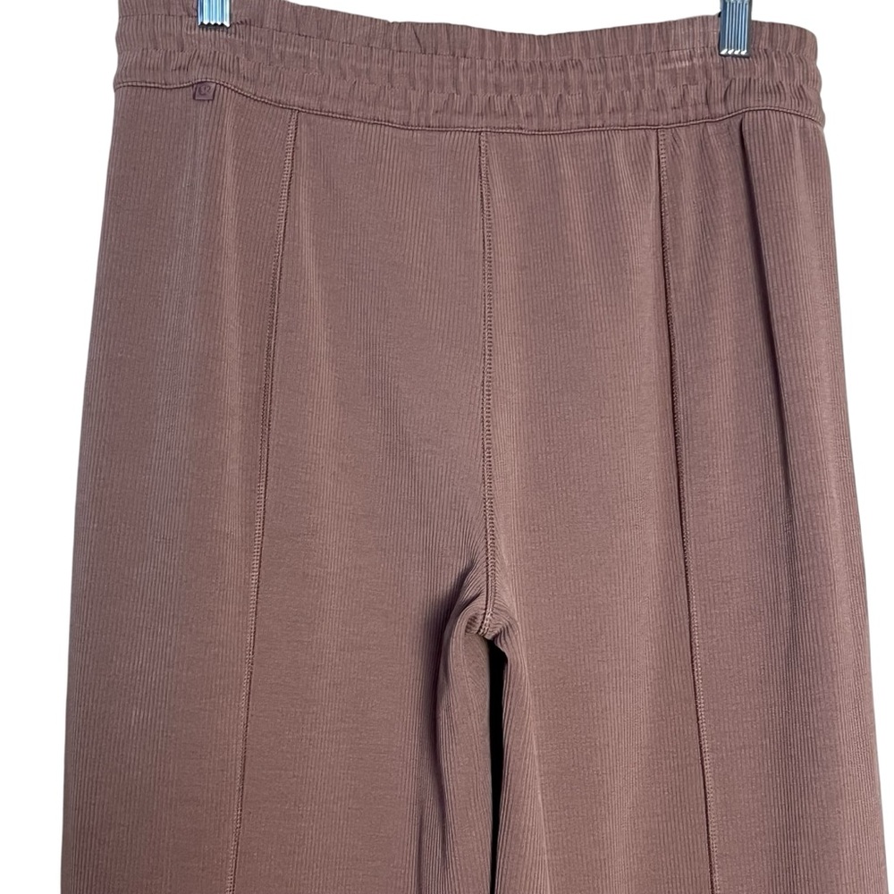 Wide Leg Ribbed Drawstring Pants in Taupe Inseam 34 - Picture 8 of 15